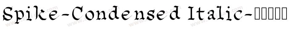 Spike-Condensed Italic字体转换